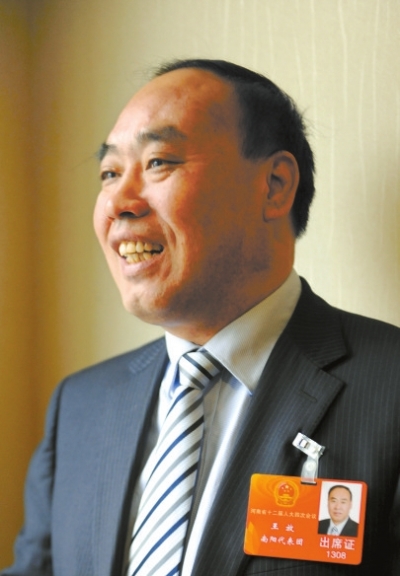 访省人大代表,南召县县长王放
