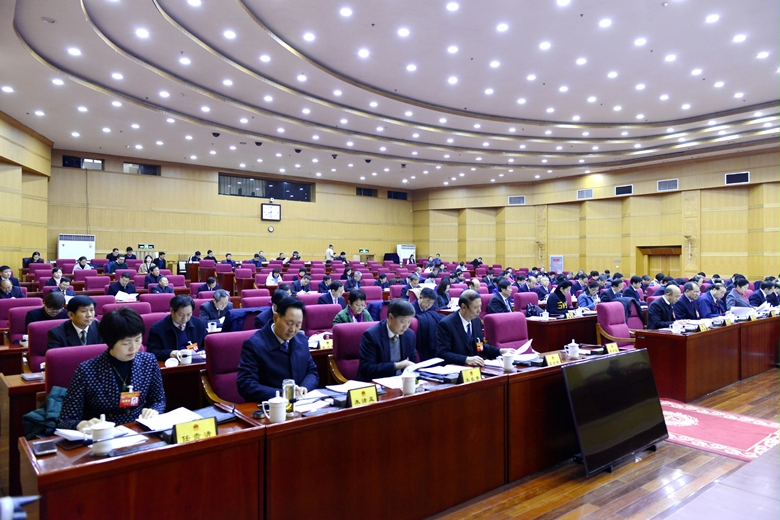 河南省十三届人大常委会第八次会议开幕